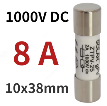 8А Запобіжник DC (є 6А / 10А / 15А / 20А / 25А / 30А) 1000V Solar Fuse PV для захисту сонячної системи LEADER