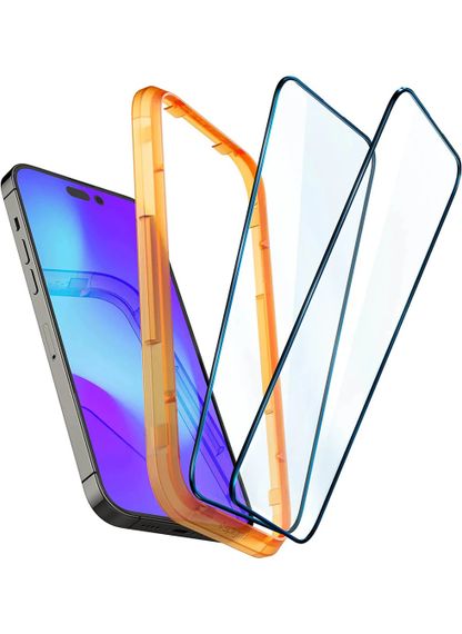 Захисне скло Spigen для Apple Iphone 14 Pro Glas tR Align Master FC (2 Pack), Black (AGL05216) | Зображення 1