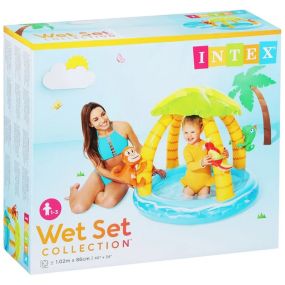 Басейн надувний TROPICAL ISLAND 58417 Різнокольоровий shop (6941057422633)