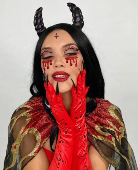 Маска вампіра зі страз Vampire Rhinestone Stick-On Jewels Leg Avenue