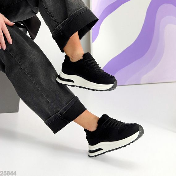 Молодежные теплые очаровательные черные кроссовки шок-цена | Зображення 8