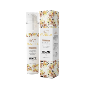 Массажное масло EXSENS Hot Vanilla 50мл разогревающее, без сахара, без парабенов, съедобное sexstyle