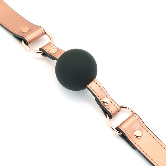 Кляп Liebe Seele Rose Gold Memory Ball Gag Розовый One Size | Зображення 5