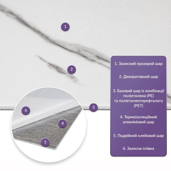 Самоклейна стінова PET плитка в рулоні 1200х3000х2мм SW-00002669 | Зображення 1