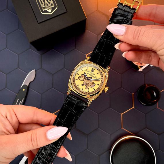Чоловічий годинник Awarder 021-3D Де би не був Gold-Black | Зображення 3