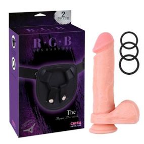 CH63574 Страпон з яєчками RGB Sex Harntss 8,5 " Kyle Korver, Телесный