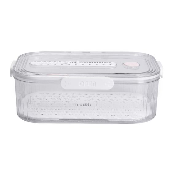 Контейнер для їжі пластиковий 32.5х22.5х11 см харчовий контейнер з індикатором дати 4.2 л Білий HP-27-2 | Зображення 4