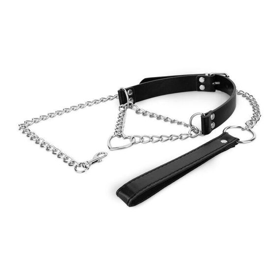 Нашийник з повідцем Bedroom Fantasies: Collar with Chain - Silver Sex Aura | Зображення 4