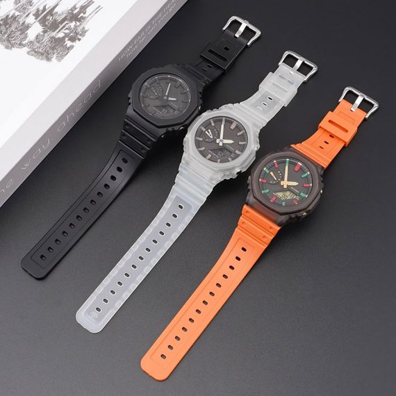 Ремешок для Casio G-Shock GA-2100/2110 Orange SI | Зображення 7