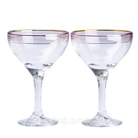 Набор бокалов для коктейлей 2 штуки по 290 мл, розовые HP546