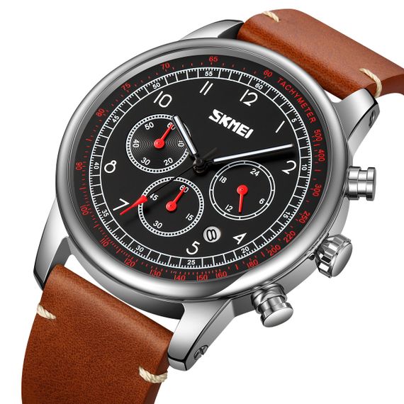 Skmei 9318BKBN Black-Brown | Зображення 1