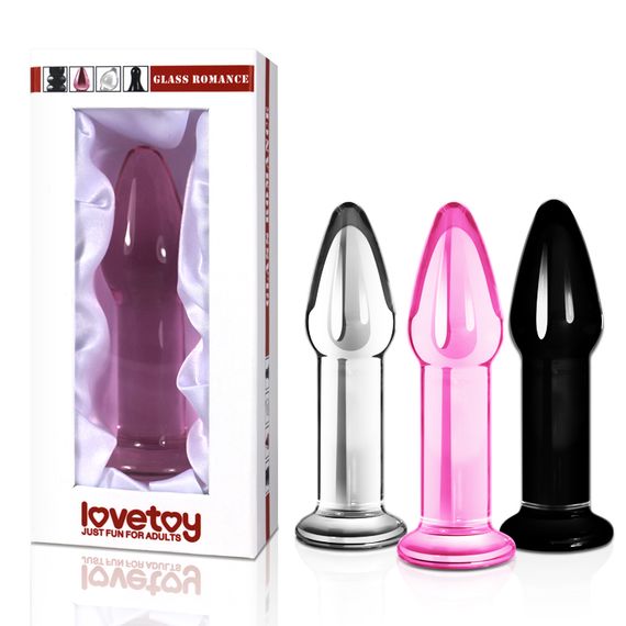 Анальна пробка - Glass Romance 5" Black | Зображення 1