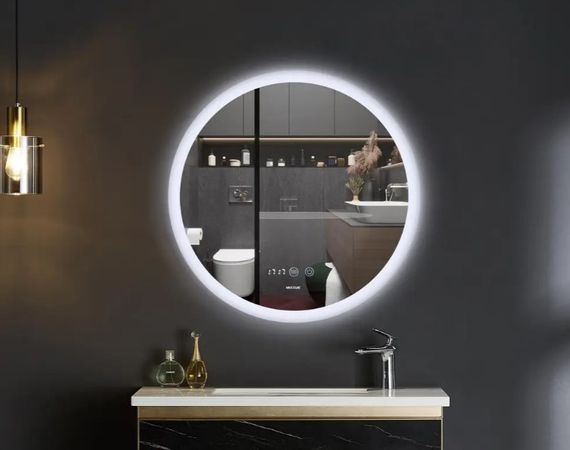 Дзеркало Mixxus PLAIN MC10-80 з LED Touch, Anti-fog, димером, регулюванням яскравості, годинником (MI6932) | Зображення 2