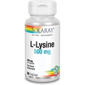 Амінокислота Лізін Solaray L-Lysine 500 mg 60 Veg Caps SOR-04940