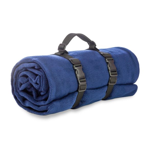 Флисовый плед Nester Marines Case 145*200 – темно-синий плед для военных с чехлом | Зображення 1