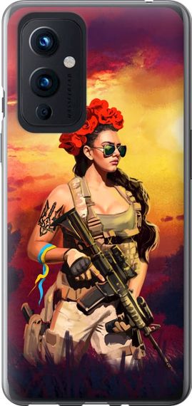 Чехол на OnePlus 9 Украинка с оружием "5316u-2249-17620"