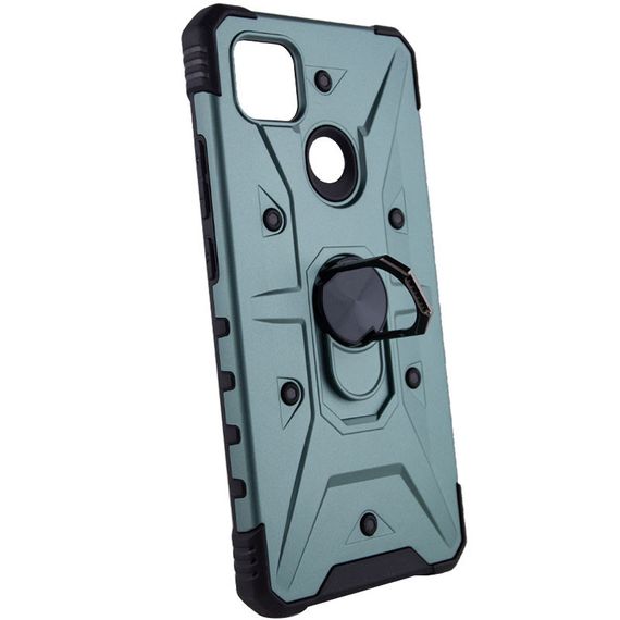 Ударостійкий чохол Pathfinder Ring для Xiaomi Redmi 9C / 10A TPU+PC, Кільце-тримач, Зелений/Green | Зображення 1