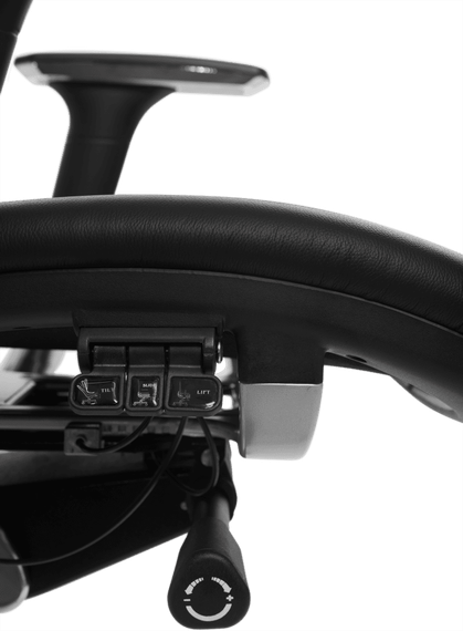 Кресло офисное GT RACER X-807 LEATHER BLACK (P-02) | Зображення 8