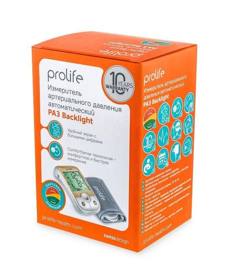 Тонометр PROLIFE PA3 Backlight AFIB автоматический на плечо с адаптером гарантия 10 лет | Зображення 4