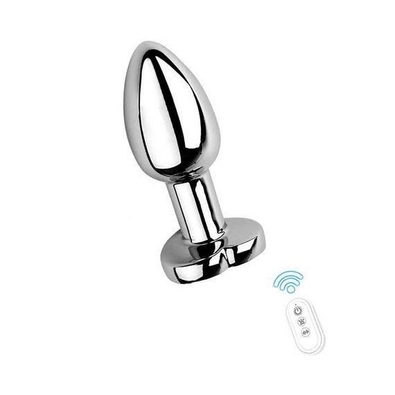 Стальная cветящаяся анальная пробка Magic Motion Equinox USB с Д/У - 7,2*2,8 см – Анальные игрушки | Зображення 4