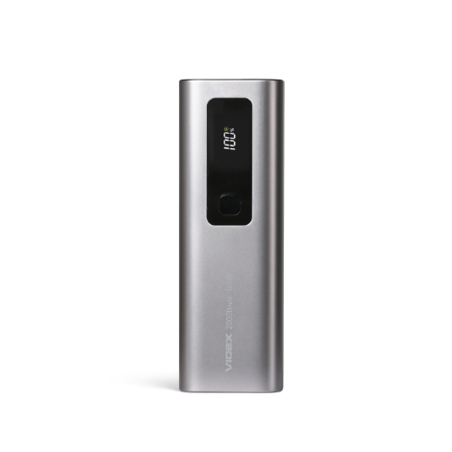Павербанк 20000 mAh Videx VPB-366-G 100W PD LED дисплей сірий | Зображення 2