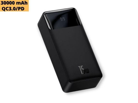 Павербанк зовнішній акумулятор XPRO PPDML-K 30000 mAh 15W з індикацією заряджання чорний (24115-01) | Зображення 1