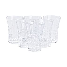 Склянки скляні набір із 6 штук по 380 мл прозорі HP4160