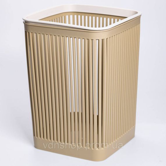 Кошик для сміття пластиковий в офіс для паперу 22×22×30 (см) кошик під сміття 8 (л) відро для сміття Коричневий HP-45-9OL | Зображення 1