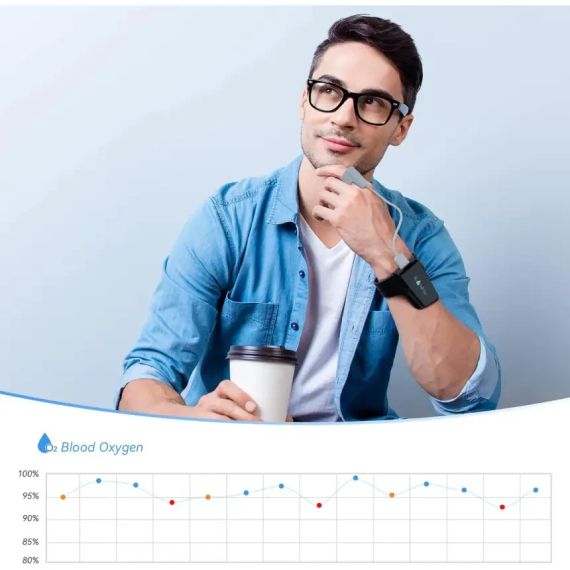 Пульсоксиметр ViATOM Checkme O2 Max з Bluetooth, кільцевий датчик, безперервний моніторинг SpO2 і пульсу, додаток Vihealth | Зображення 3