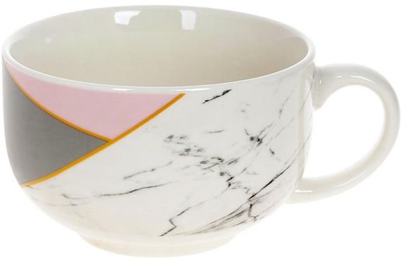 Кружка Marble Pink-Gray порцеляна 500мл