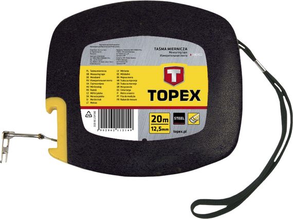 Стрічка вимірювальна TOPEX сталева, 20 м (28C412)