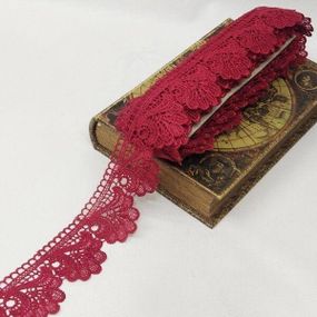 Мереживо макраме  6 см (13 м) Колір - Бордовий (729-42-048)
