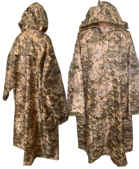 Плащ-дощовик Tactic4Profi оксфорд піксель зелений з кнопками та довгим рукавом | Зображення 1