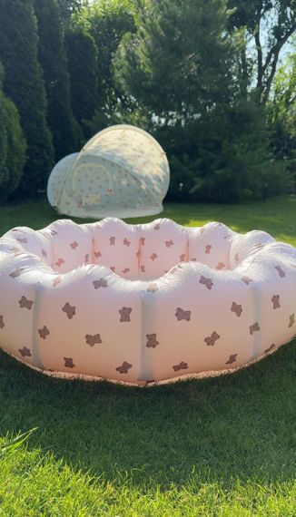 Дитячий надувний басейн Бежевий з ведмедиками | Зображення 2