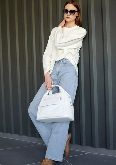 Жіноча спортивна cумка Sambag Vogue BKS біла 37 х 25 х 16 см (90153008) | Зображення 3