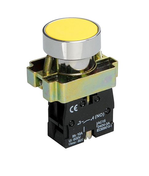 Кнопка XB2-BA51 1NO без подсветки желтый Ny95500276