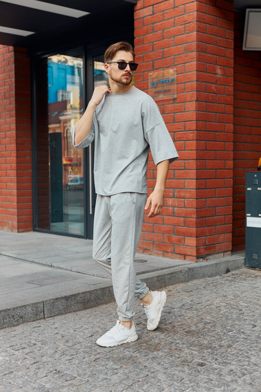 Комплект Марсель оверсайз серый S | Зображення 4