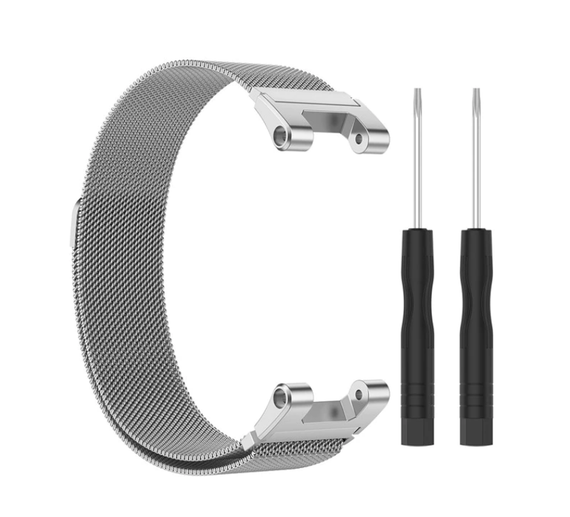 Миланский сетчатый ремешок Primo для часов Xiaomi Amazfit T-Rex (A1918) / T-Rex Pro (A2013) - Silver | Зображення 1