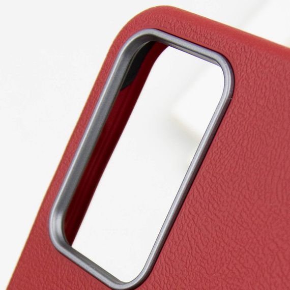 Шкіряний чохол Leather Case Metal Buttons для Samsung Galaxy S24+ / S25+ Red | Зображення 4