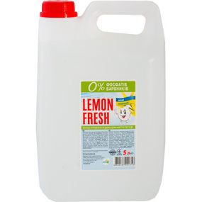 Средство для ручного мытья посуды Lemon Fresh Прозрачный 5 л (4820167001353)