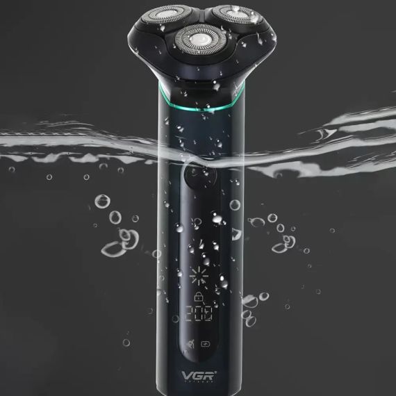 Аккумуляторная электробритва водонепроницаемая, от USB, VGR V-310, Черная / Беспроводная бритва электрическая | Зображення 9