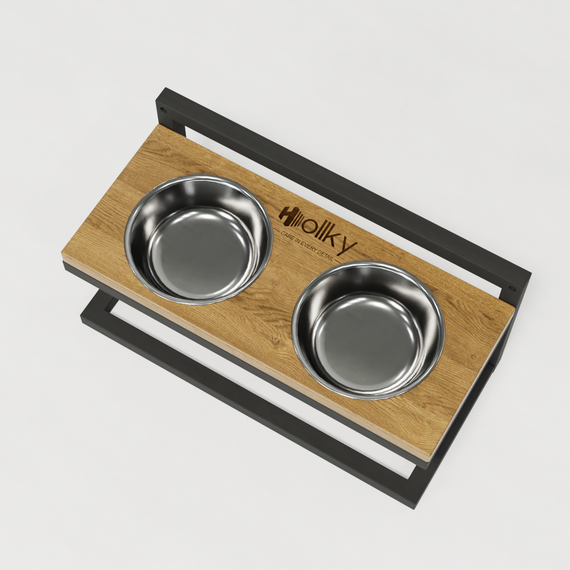 Миски на регульованій підставці для маленьких собак Hollky Flex S (2 × 0.450 л) FS-422523-GRNT | Зображення 5