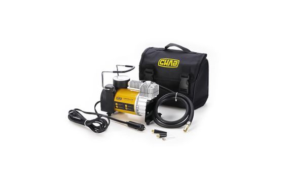 Компресор автомобільний однопоршневий (37л/хв 10 Атм 15 А) СИЛА 900404