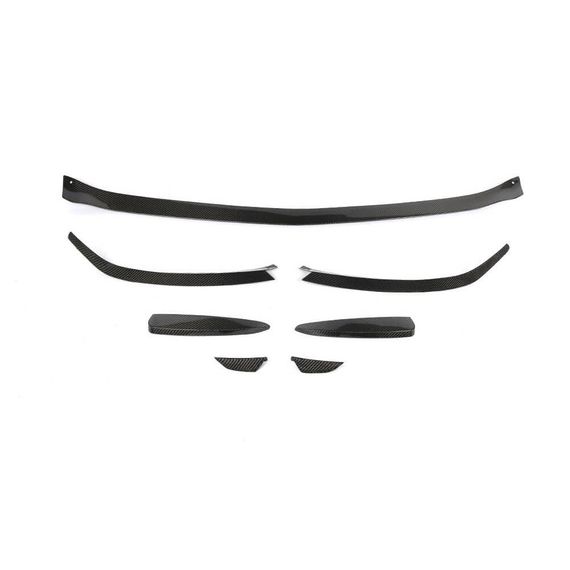 Накладка на передній бампер Lip V1 (для AMG-Line SD 2018-2021, Карбон) для Mercedes A-сlass W177 2018- рр | Зображення 4