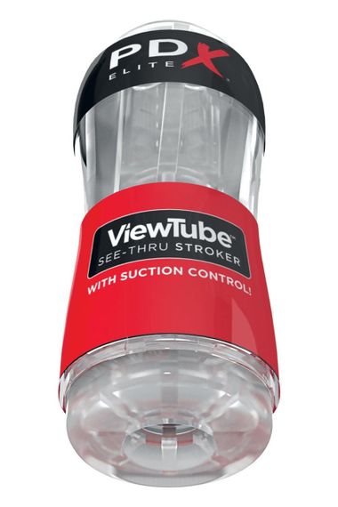 Мастурбатор Pipedream PDX Elite Viewtube See-Thru Stroker прозрачный, 18.5 см Sex Aura | Зображення 1