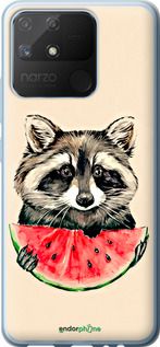 Чохол на Realme Narzo 50A Єнотик з кавуном "4605t-2514-2448"