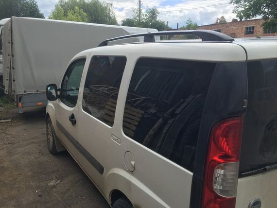 Черные рейлинги Пластиковые ножки для Fiat Doblo I 2001-2005 гг | Зображення 3