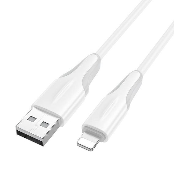 Дата кабель Borofone BX119 New USB to Lightning 2.4A (1m) White | Зображення 2