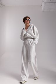 Вільний спортивний костюм з капюшоном - світло-сірий цвет, M (є розміри)