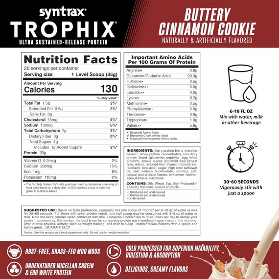 Протеїн Syntrax Trophix 908 g (Buttery Cinnamon Cookie) | Зображення 1